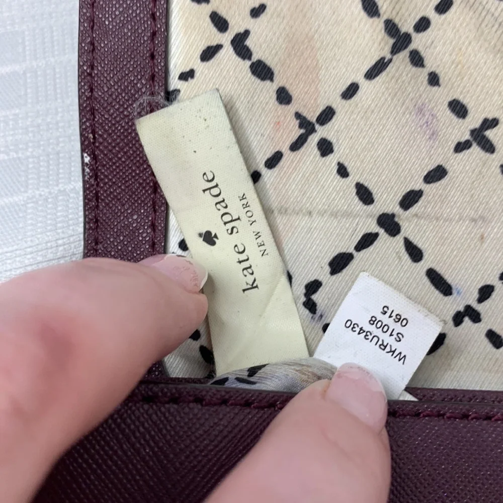 KATE SPADE Newbury Lane Sally Crossbody leather bag mulled wine